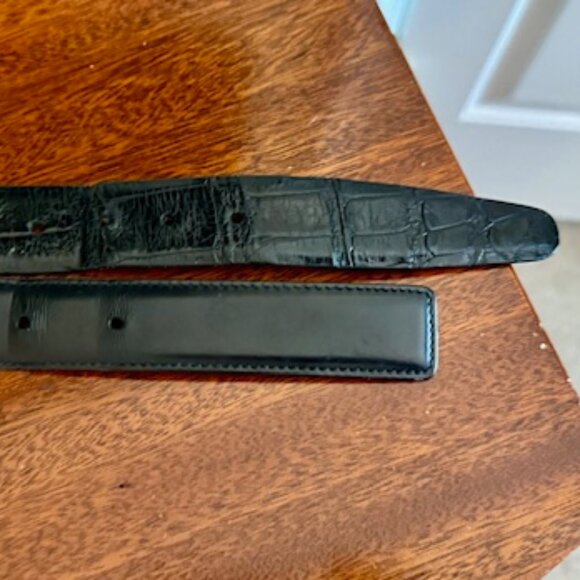 Vintage FERRAGAMO Men's Reversible BLACK/BROWN LEATHER Belt, Gancini, US Size 34 - Picture 9 of 9